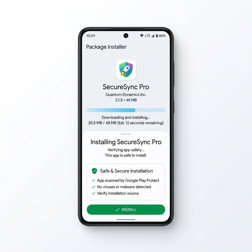 APK Installation Success Screenshot showing app icon